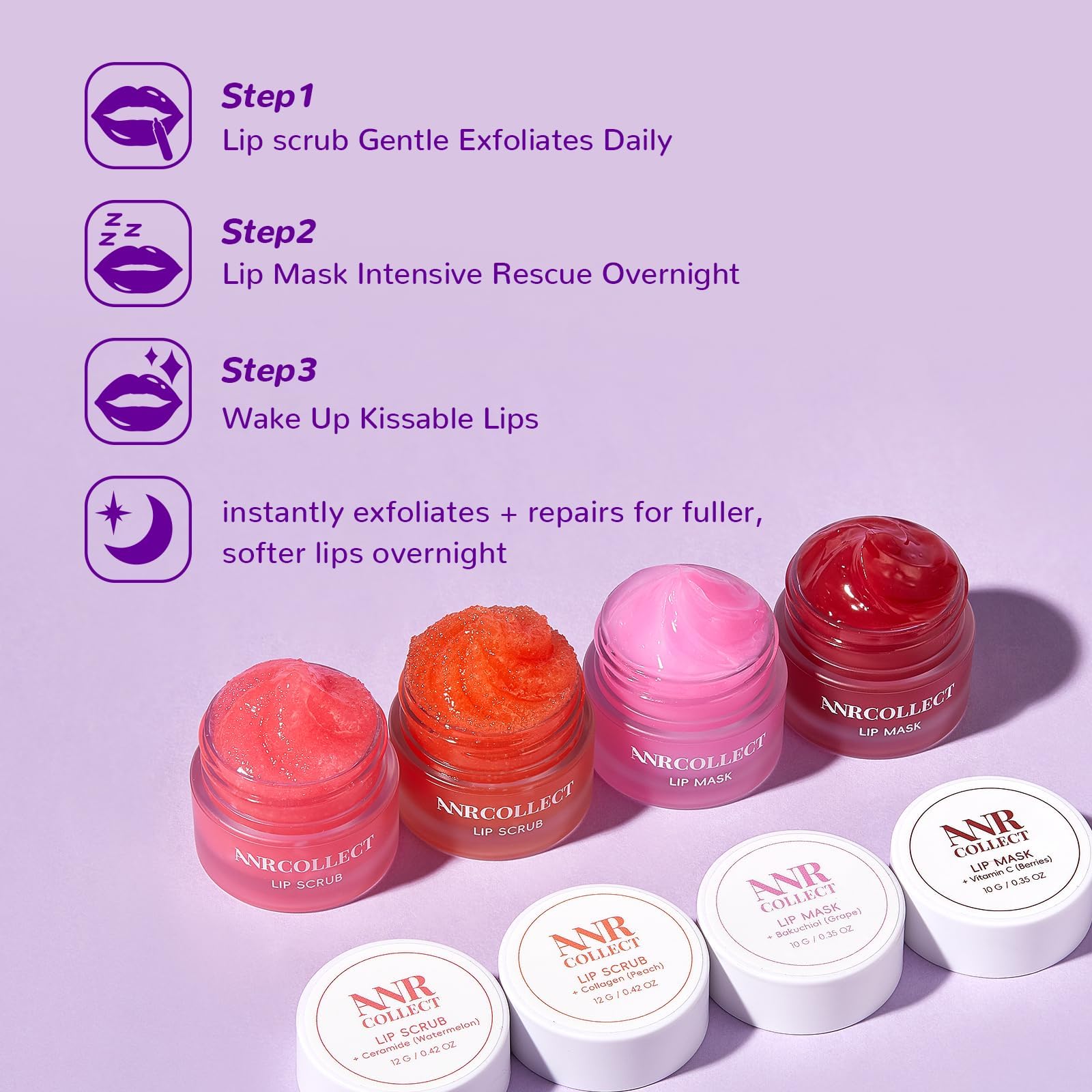ANRCOLLECT vegan clean ingredients badge highlights cruelty-free lip care