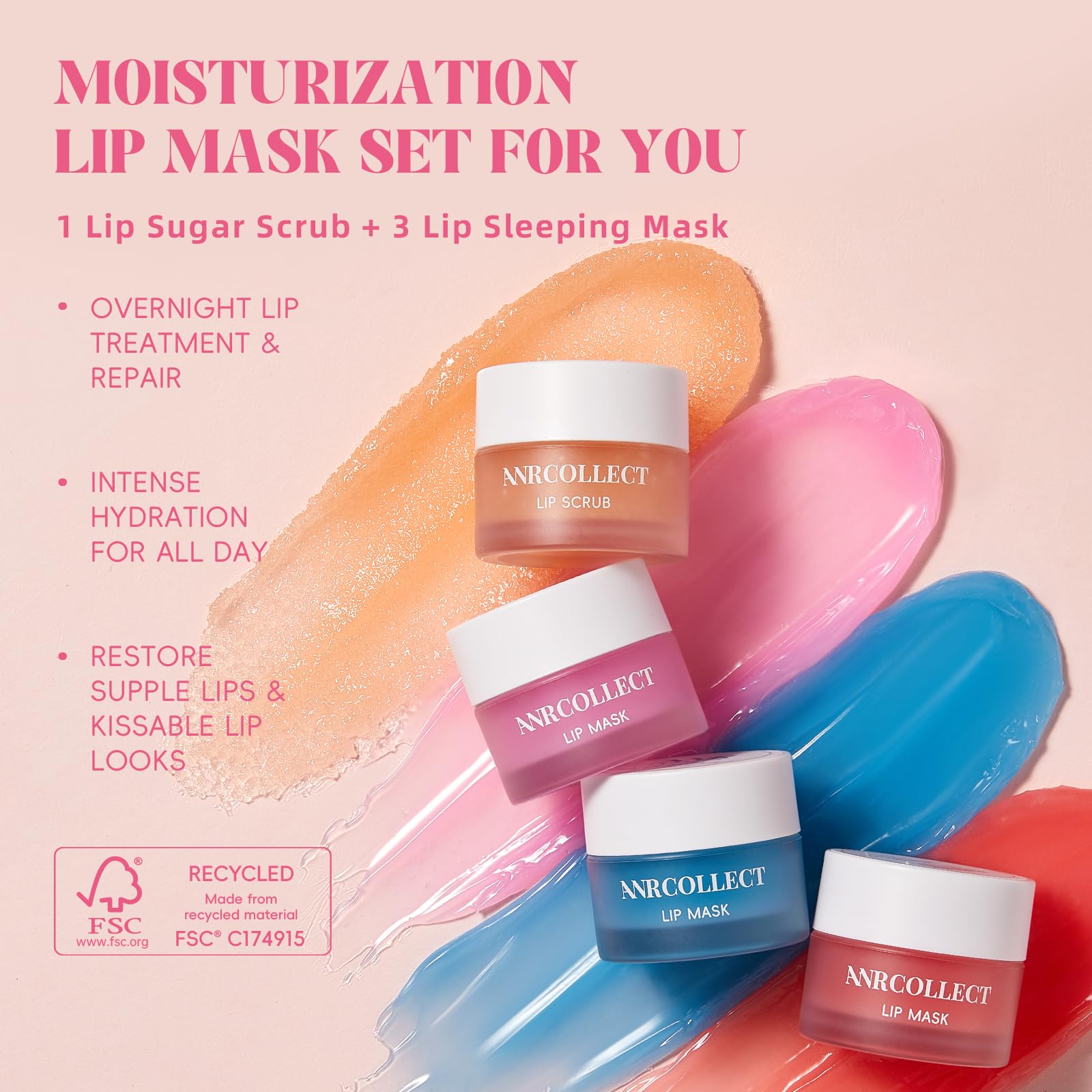 ANRCOLLECT lip mask glowy balm tube for daytime moisture