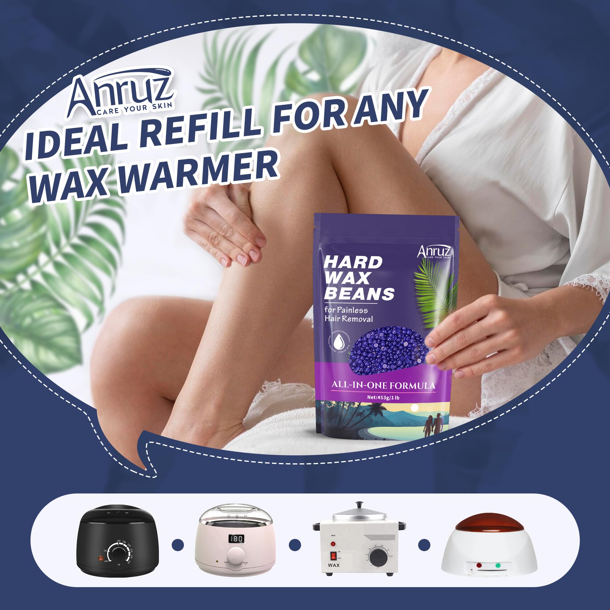 ANRUZ lavender wax beads for chest deliver precise use on sensitive areas.