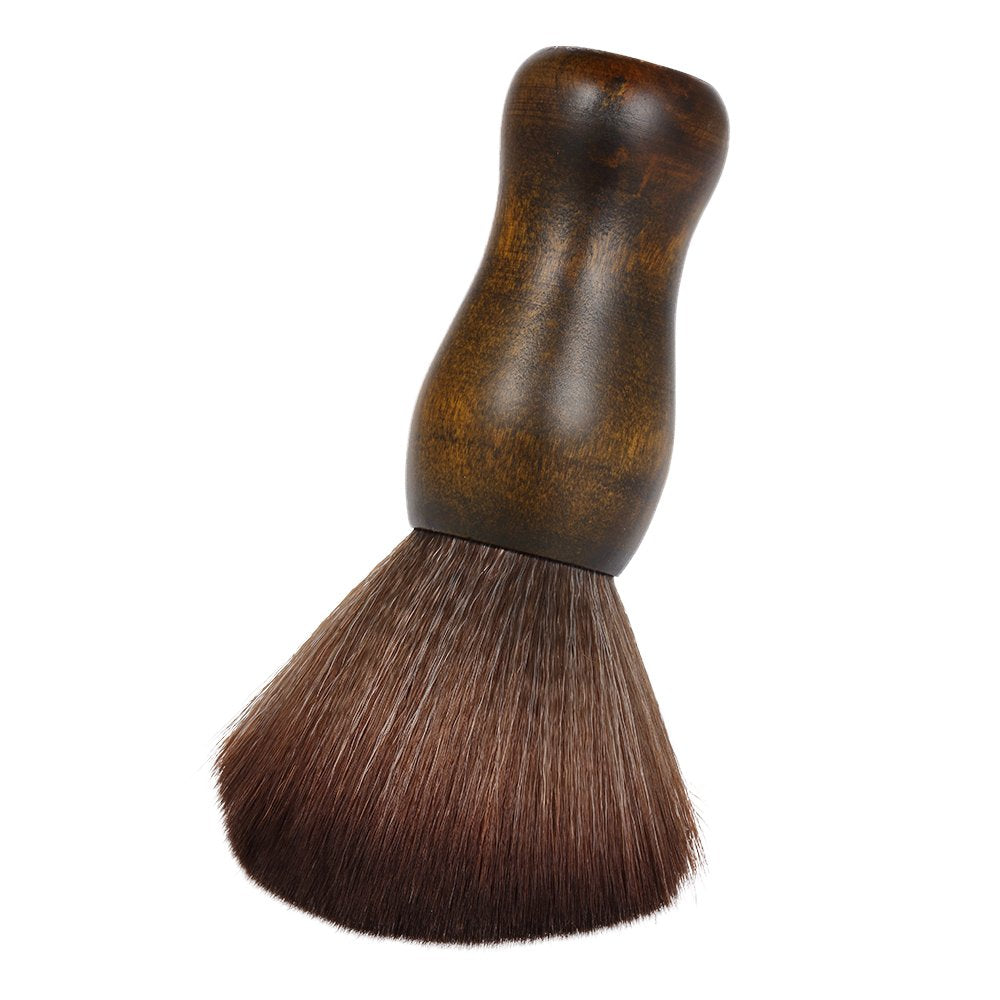 Anself neck duster with wooden handle provides comfortable grip during trimming