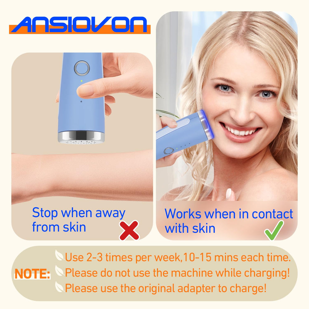 ANSIOVON at-home skincare routine with blue light therapy for skin confidence