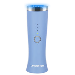 ANSIOVON blue light therapy wand on the face for acne support