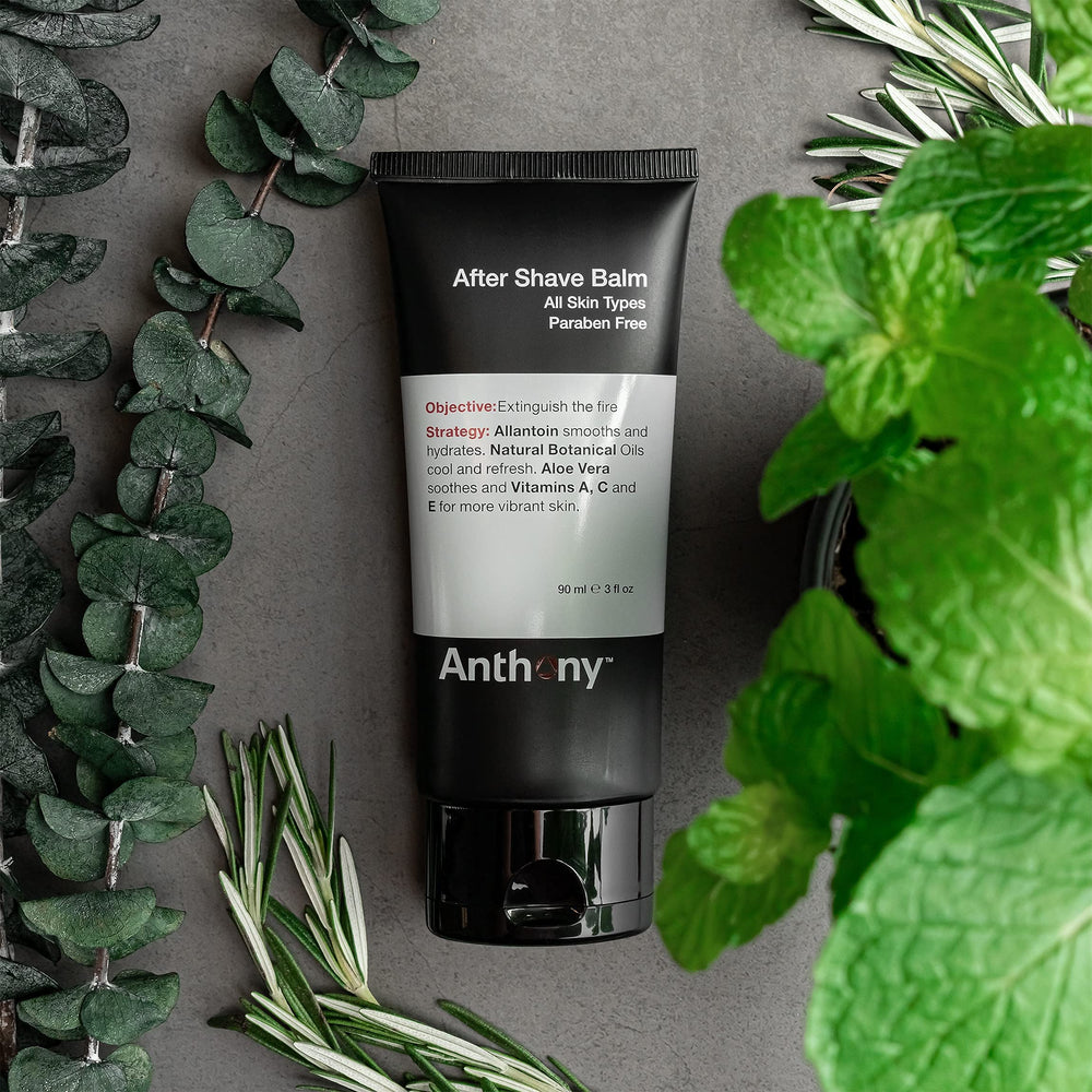 Anthony After Shave Balm aloe vera soothing action providing moisture.