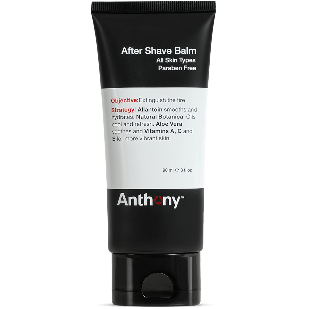 Anthony After Shave Balm bottle front view showcasing cooling hydration.