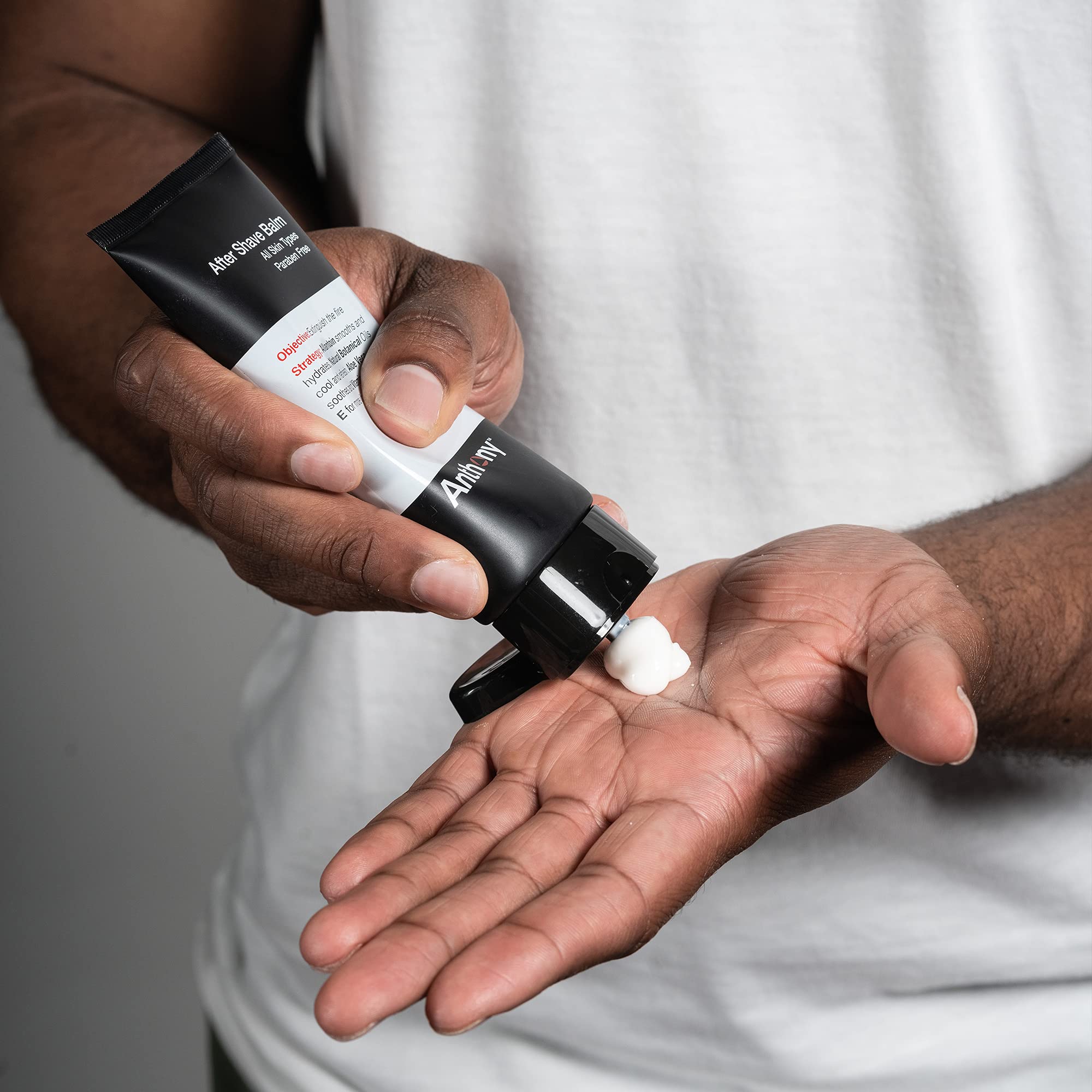 Anthony After Shave Balm ingredients with vitamins A C and E for nourishment.