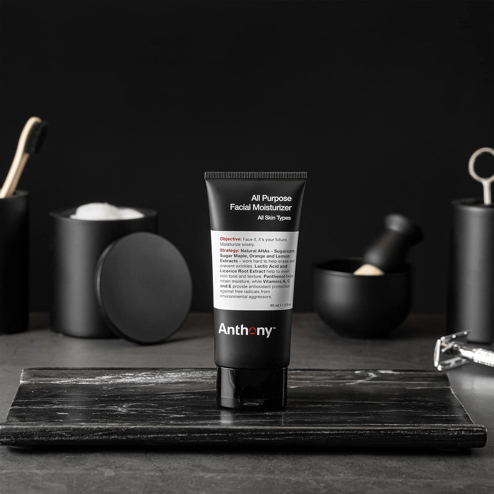 Anthony All-Purpose Facial Moisturizer cream close-up showing lightweight texture.
