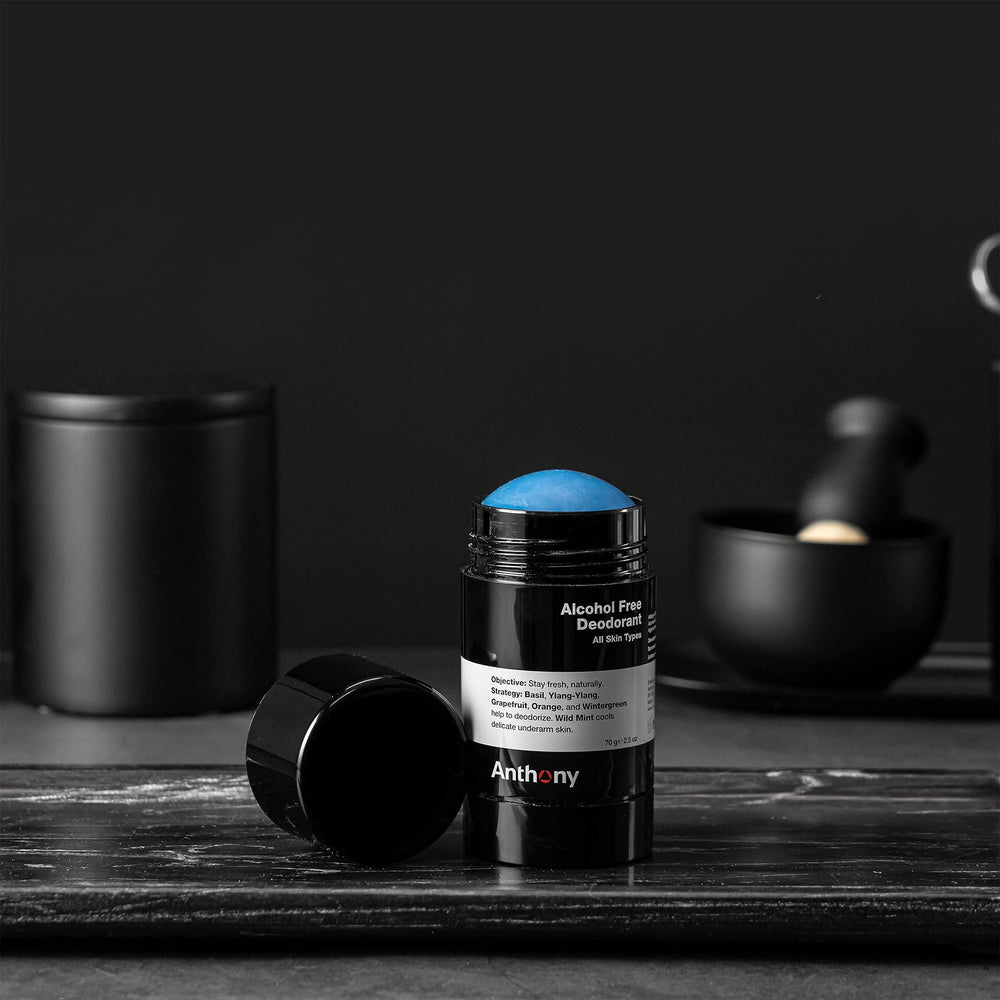 Anthony Clear Stain-Free Deodorant protects fabrics with a mess-free finish
