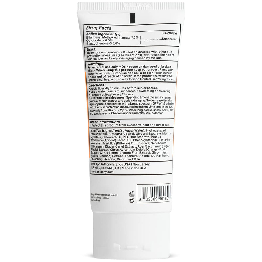 Anthony Day Cream SPF 30 SPF 30 detail emphasizes broad spectrum defense