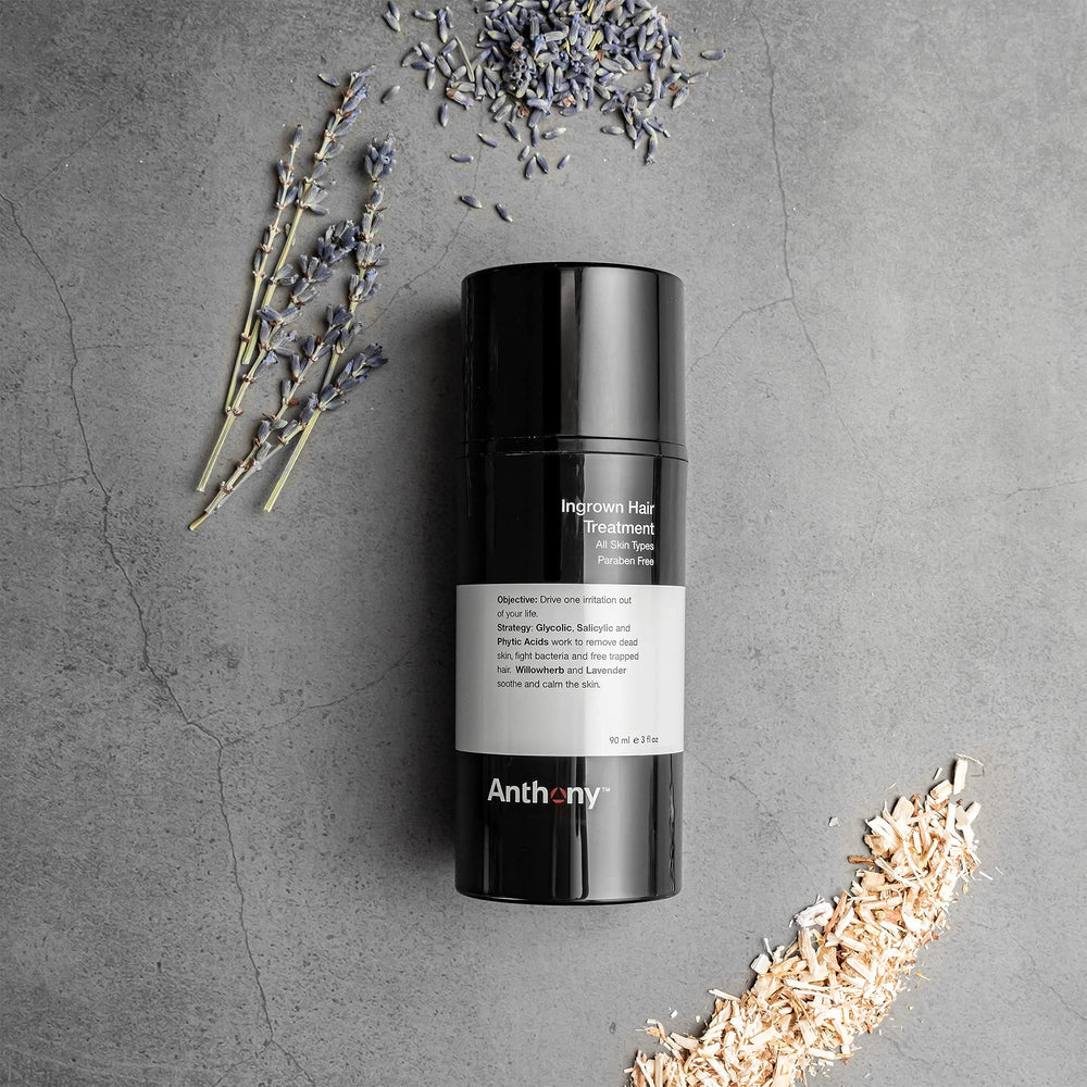 Anthony Ingrown Hair Treatment soothing lavender note enhances comfort during use.