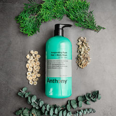Anthony bottle in gym bag demonstrates travel-friendly size for easy on-the-go grooming