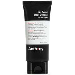 Anthony No Sweat Body Defense Deodorant tube closeup showing creamy-to-powder texture for all-day dryness