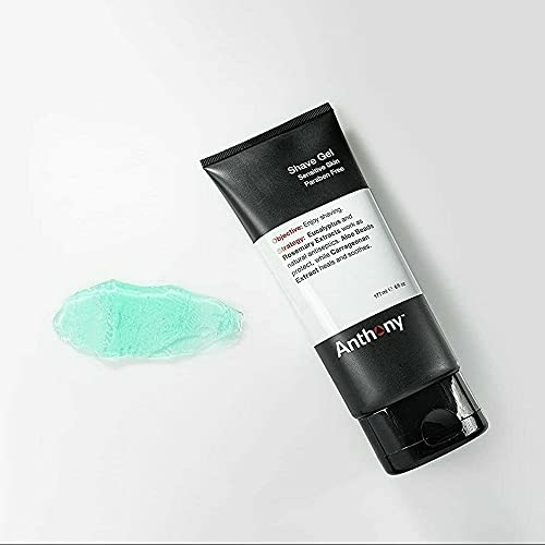 Anthony Shave Gel close-up glide enables smooth shaving.