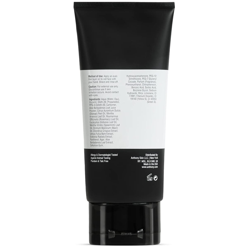 Anthony Shave Gel unisex grooming suits sensitive skin for close shaves.