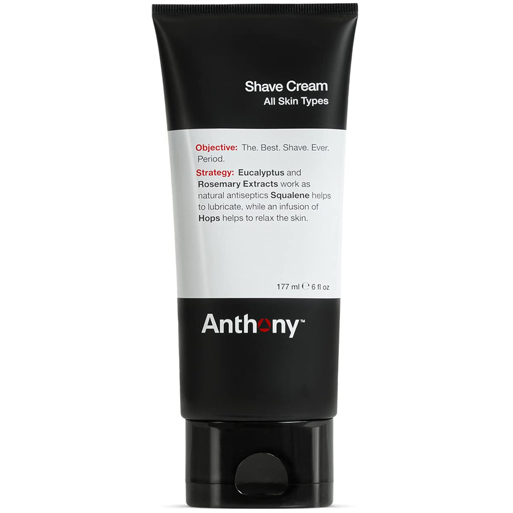 Anthony shaving cream bottle with foamy close shave preview for sensitive skin