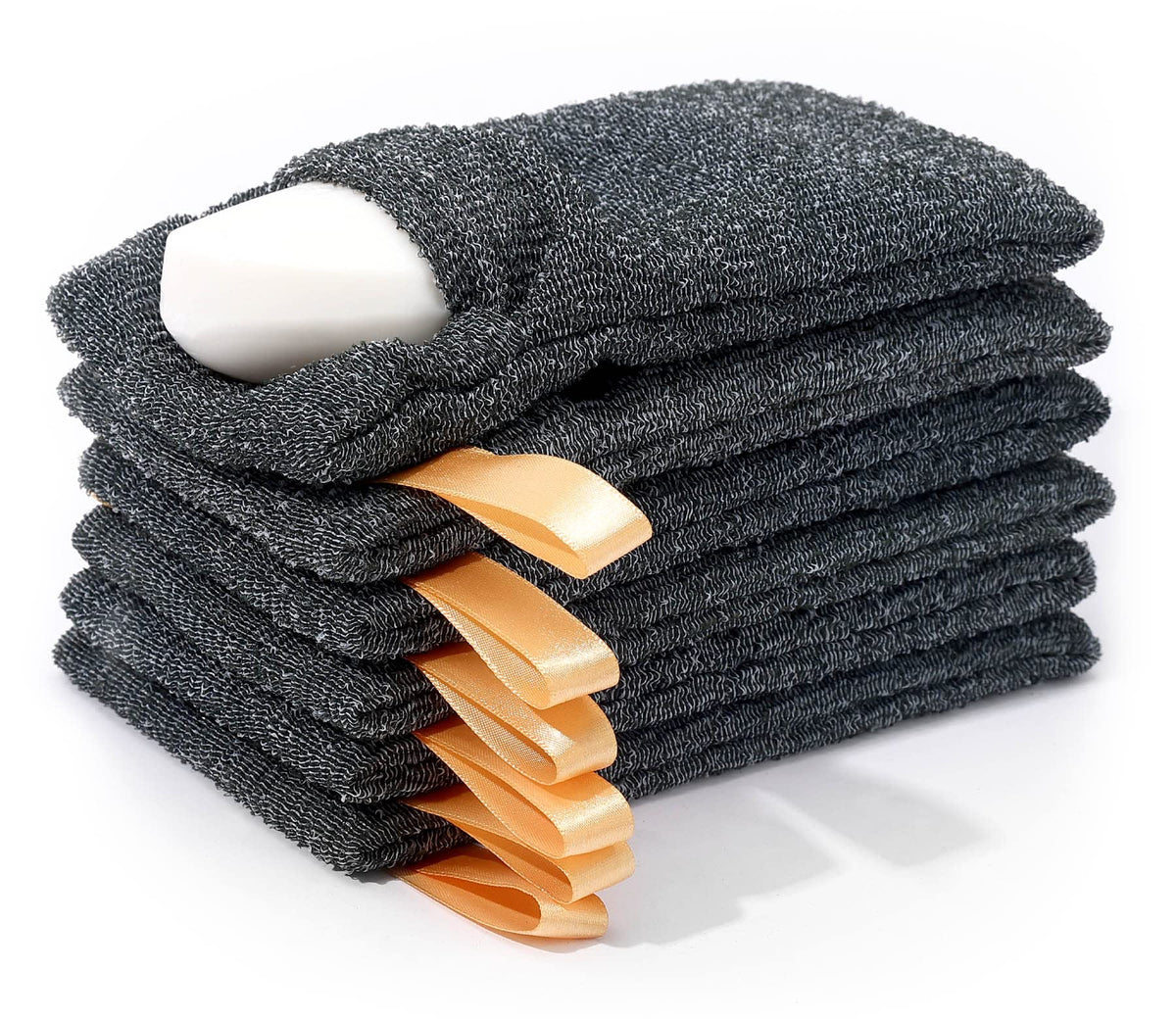 Antimbee 6-pack exfoliating nylon cloth ready to boost foam and reduce waste.