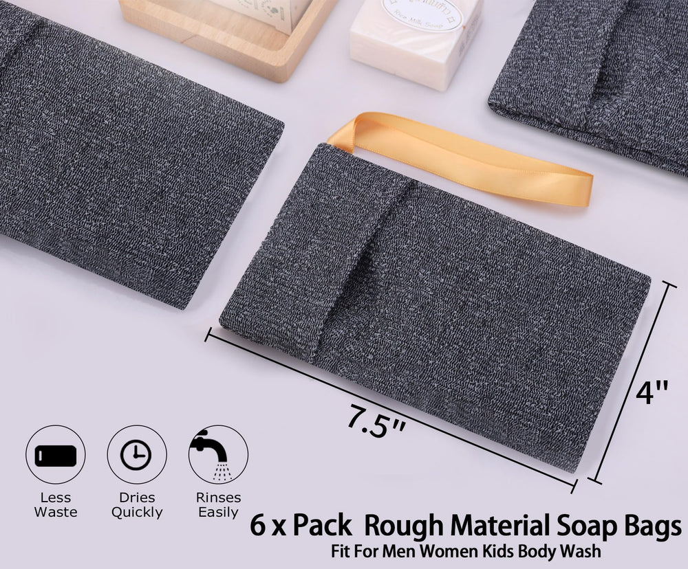 Antimbee soap leftovers pressed into pouch to extend soap life.