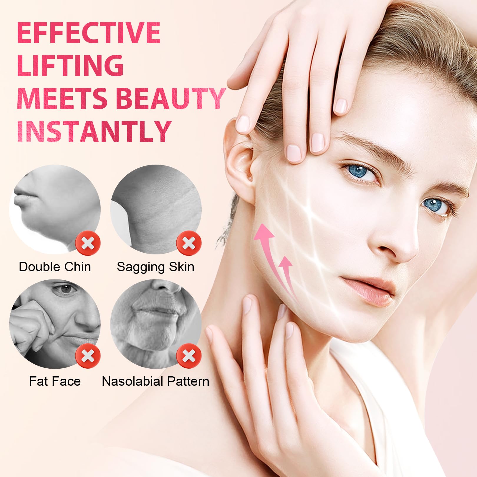 ANTIVP neck lift tape wrinkle-free focuses on a defined neckline with subtle lift.