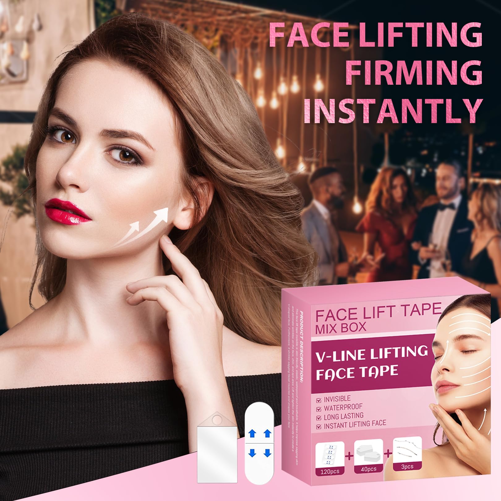 ANTIVP wedding-selfie-tape demonstrates reliable adhesion for special occasions and lasting makeup-friendly wear.