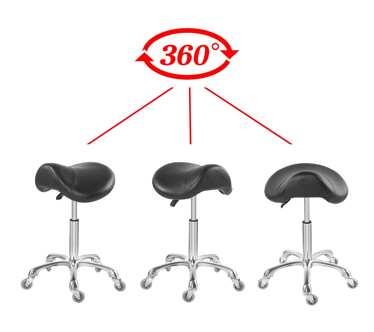 Antlu saddle stool in use at spa demonstrates ergonomic support.