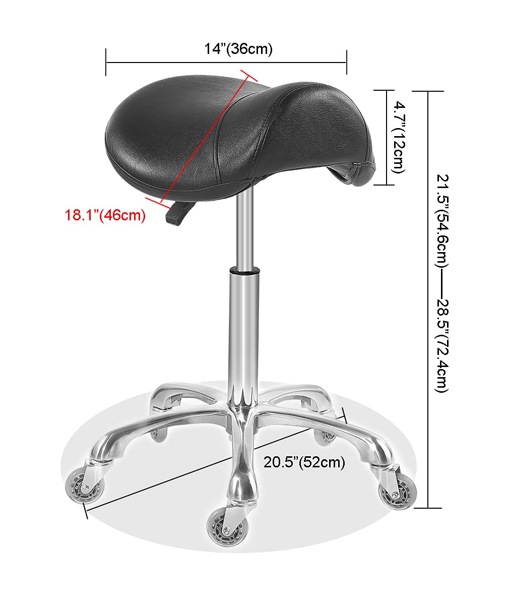 Antlu saddle stool wheels close-up highlighting quiet, floor-friendly rolling.