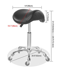 Antlu saddle stool wheels close-up highlighting quiet, floor-friendly rolling.