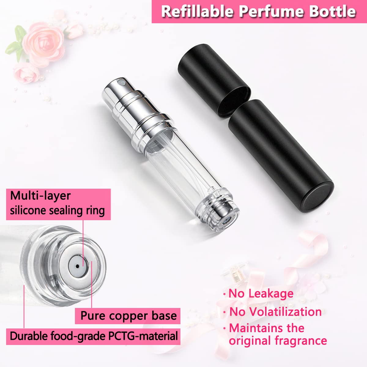 ANTOKX 5ml refillable atomiser demonstrates nano-mist efficiency for on-the-go use.