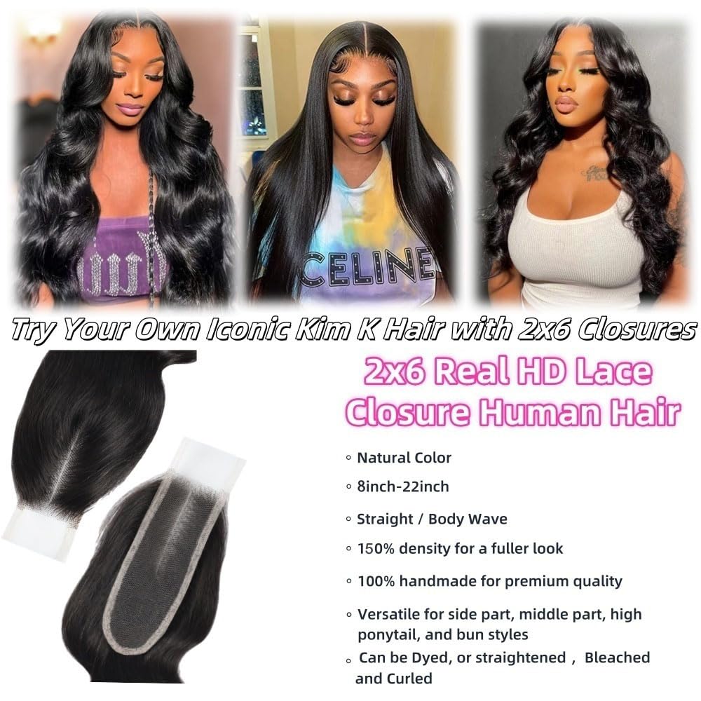Anvnkl Kim K natural color closure for an authentic, seamless look.