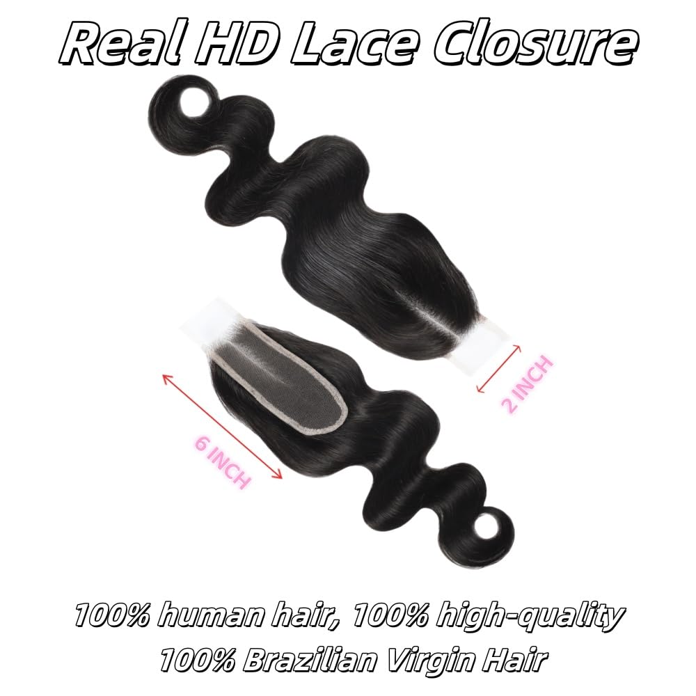 Anvnkl transparent lace closure shows true-to-length construction.