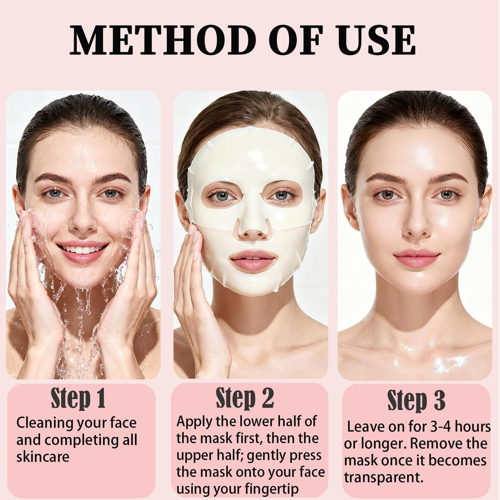 Anweina collagen mask after-use glow on rested skin