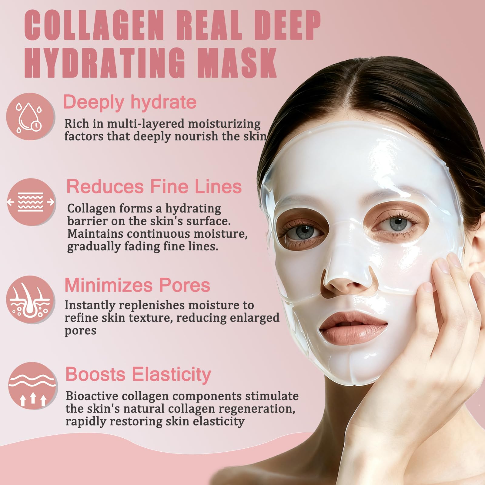 Anweina collagen mask close-up highlighting hydration boost
