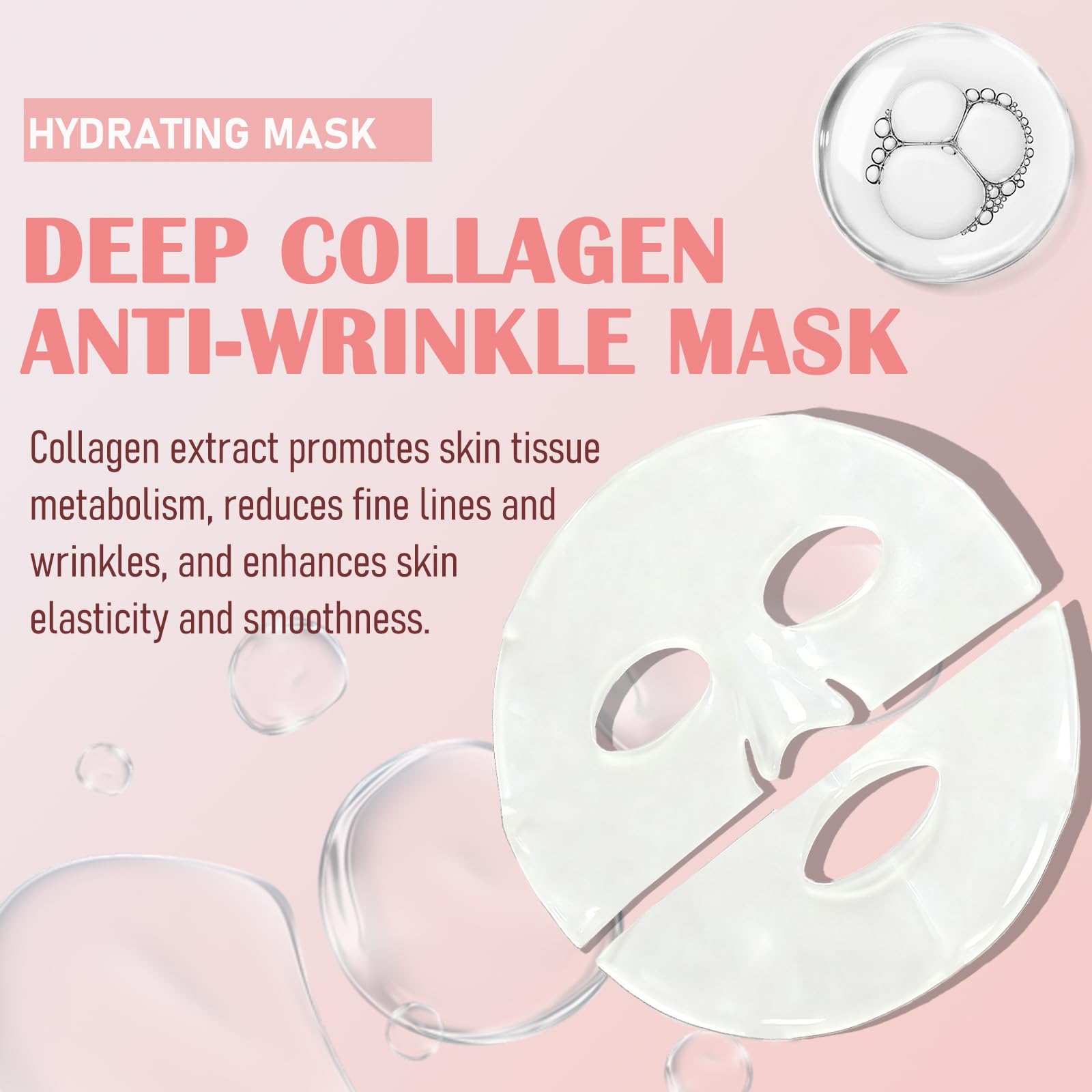 Anweina collagen mask texture close-up showing gel-like consistency