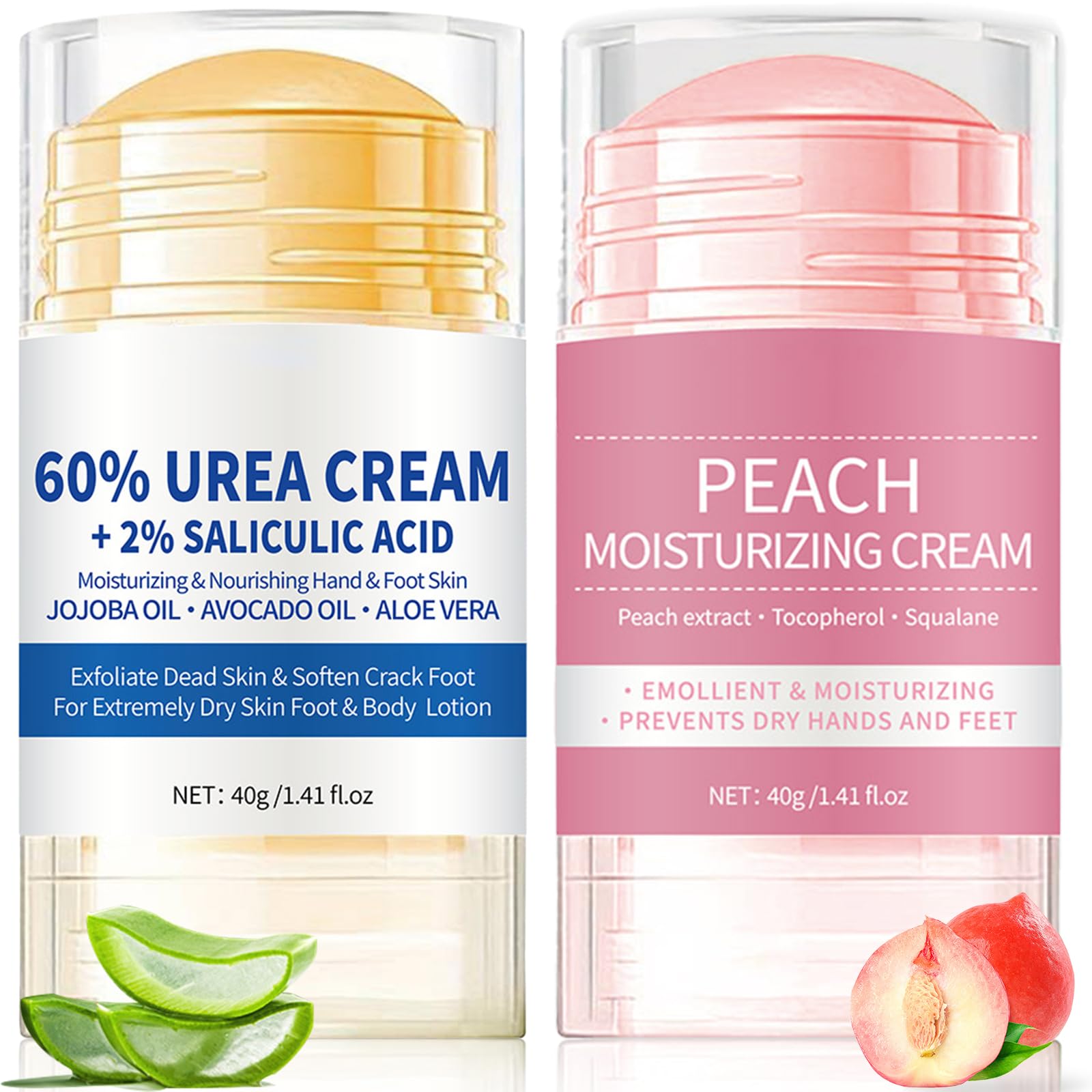 Anweina dual-tubes foot cream packaging shows the bundled products for deep hydration.