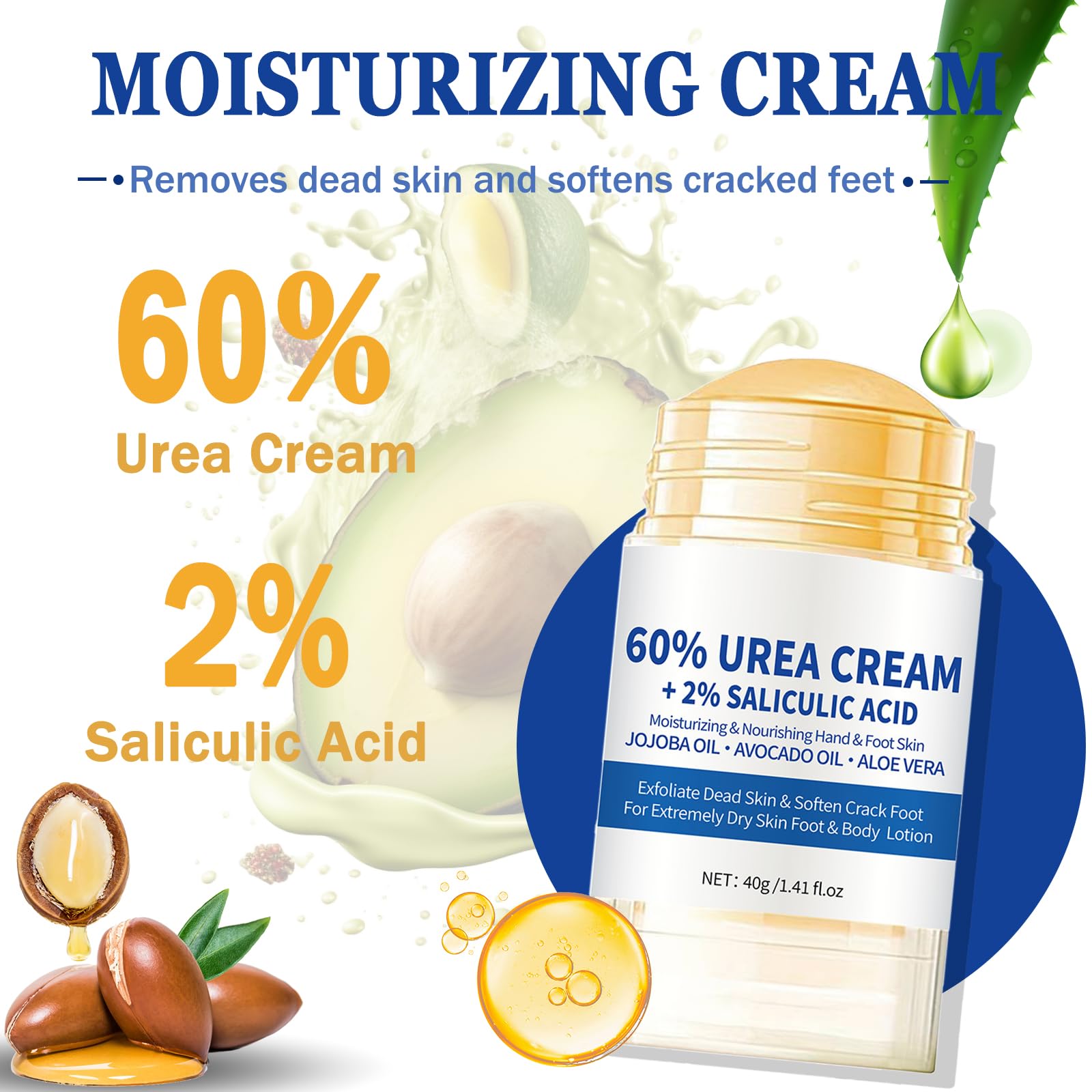 Anweina urea foot cream closeup texture highlights rich, fast-absorbing hydration.