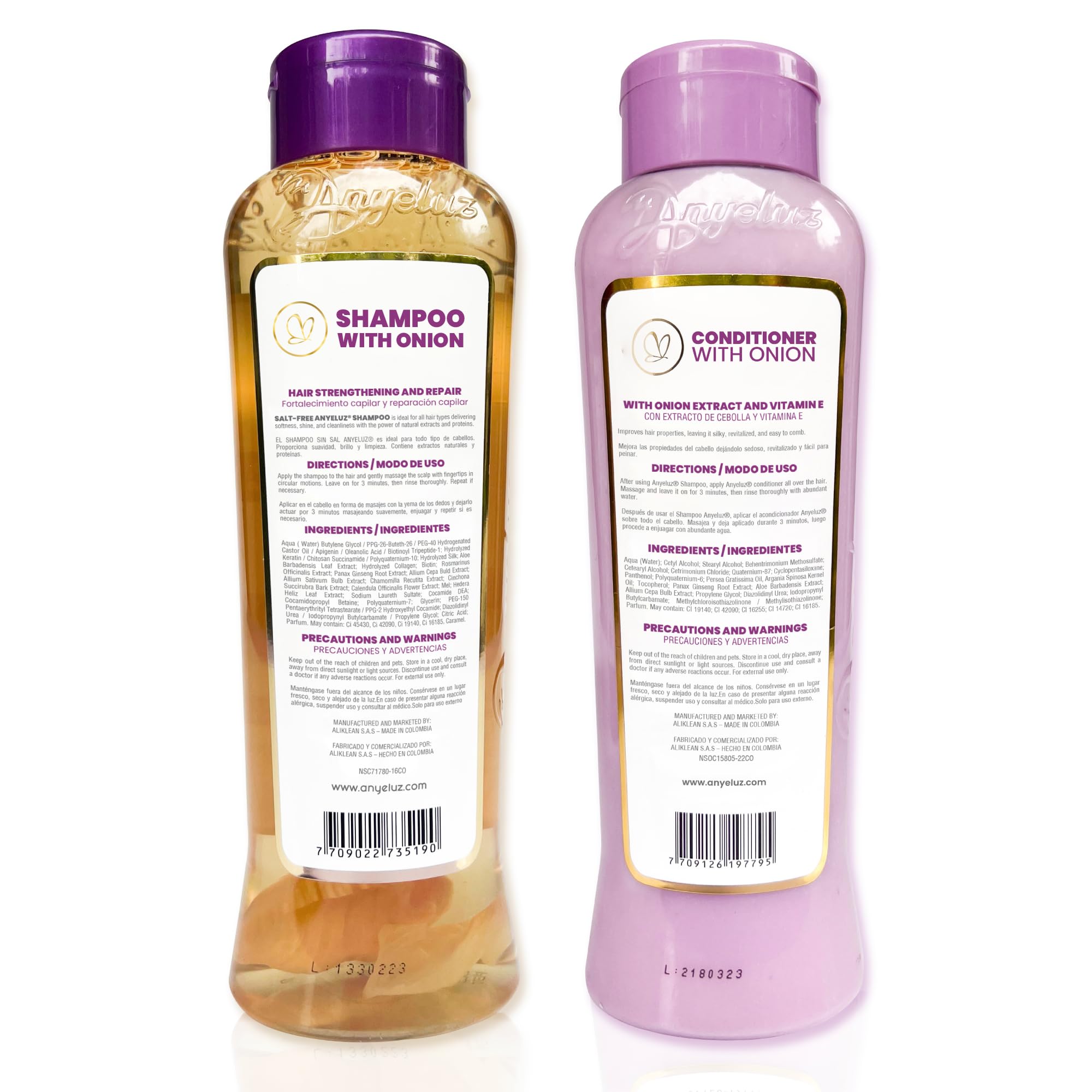 Anyeluz Product-packaging on white backdrop highlights salt- and parabens-free formula.