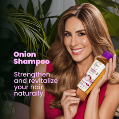 ANYELUZ Onion Shampoo uses natural extracts for healthier-feeling strands.