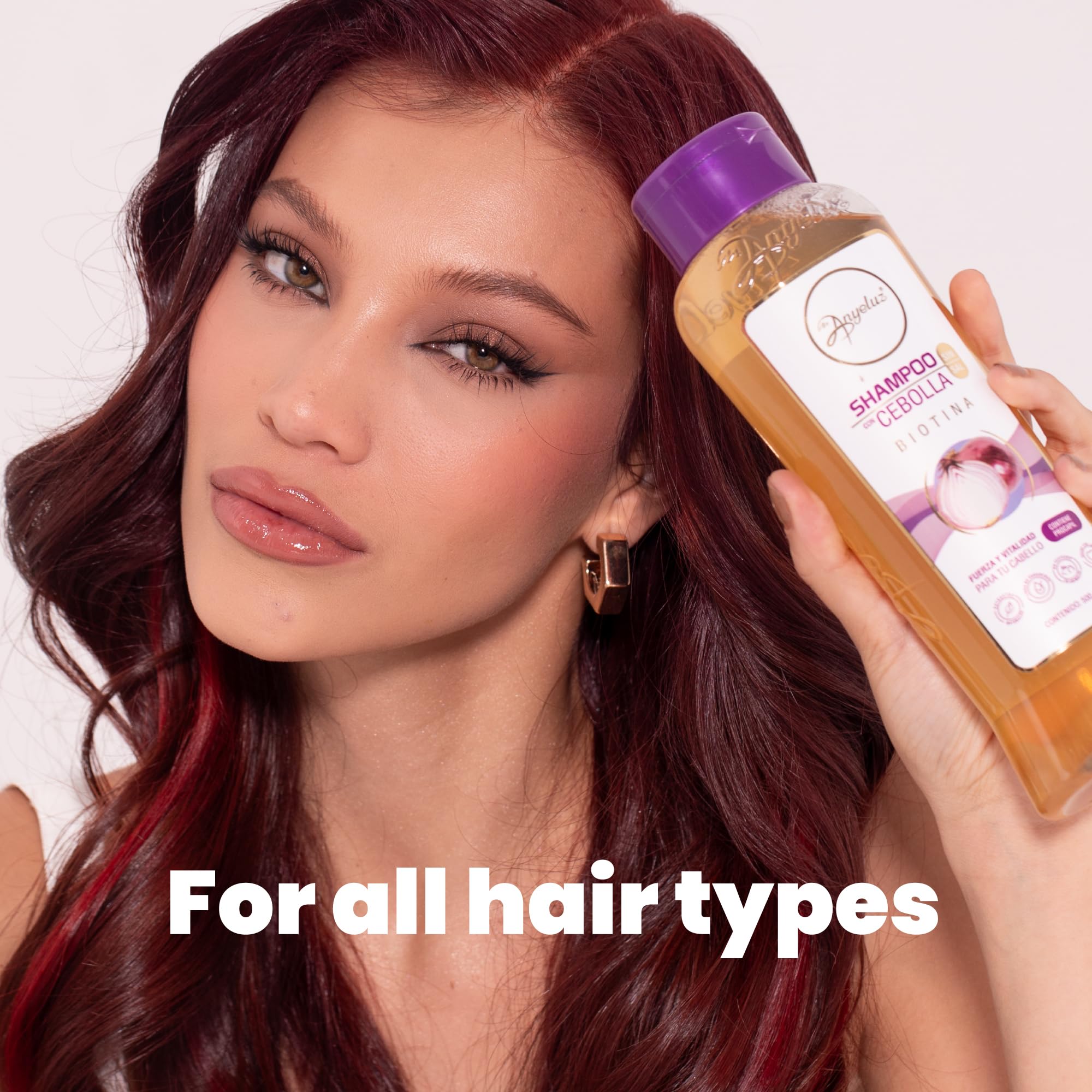 ANYELUZ Onion Shampoo with quercetin strengthens from the roots.