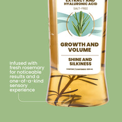Anyeluz Rosemary Shampoo bottle on bathroom shelf for holistic hair care routines.