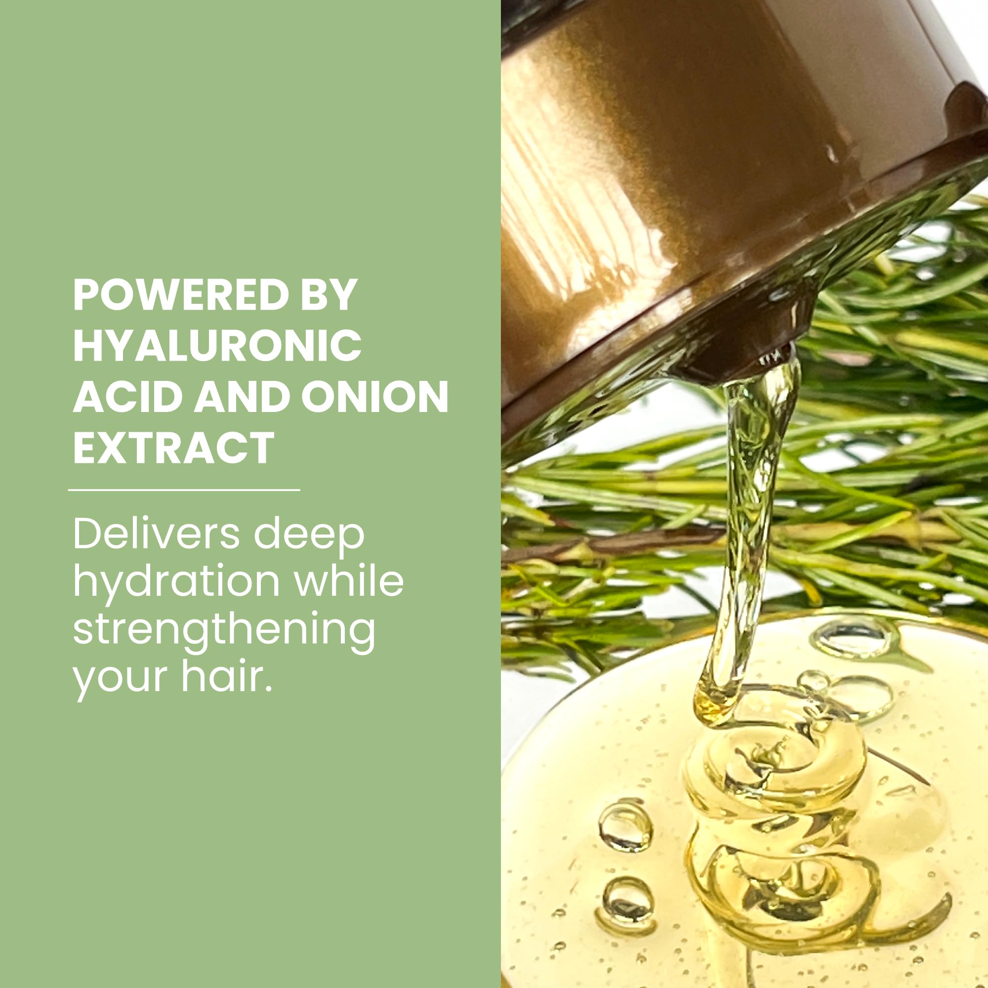 Anyeluz Rosemary Shampoo applied to scalp showing soothing, invigorating cleanse.