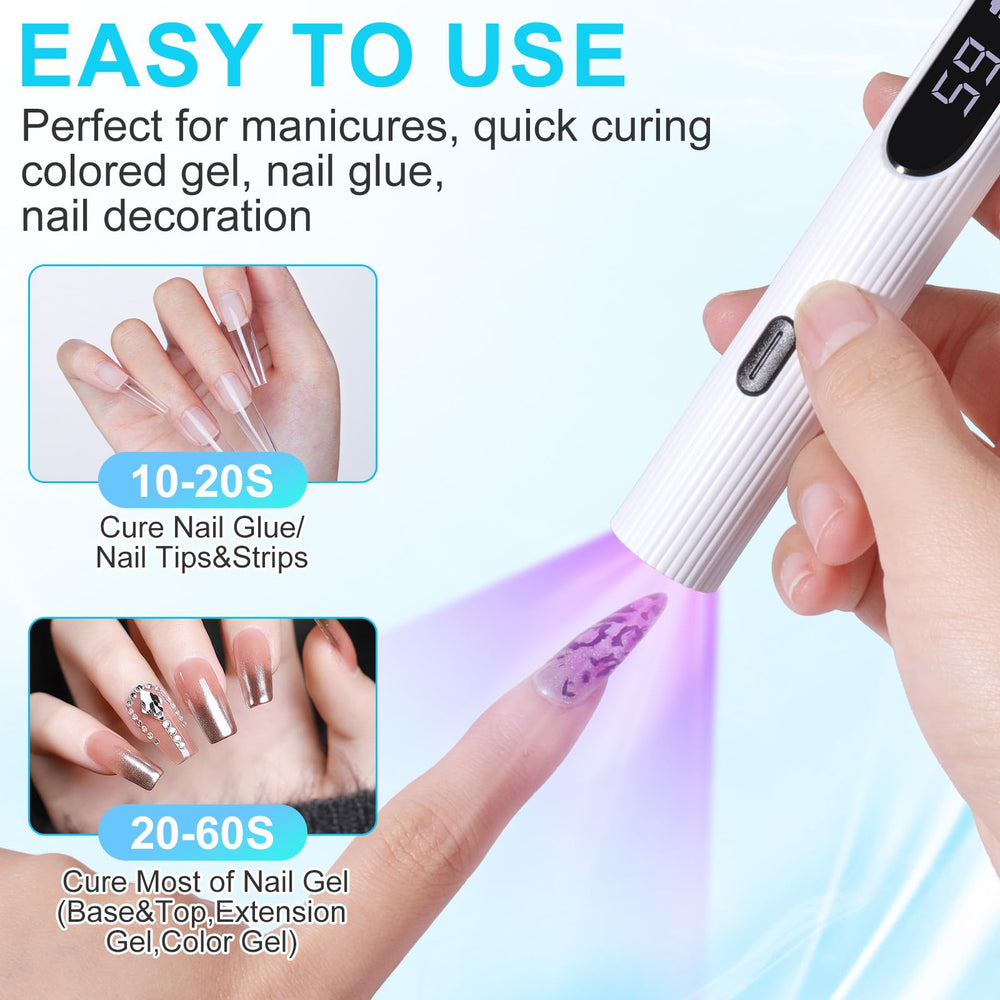 ANYINS handheld UV light Type-C charging enables fast recharges.