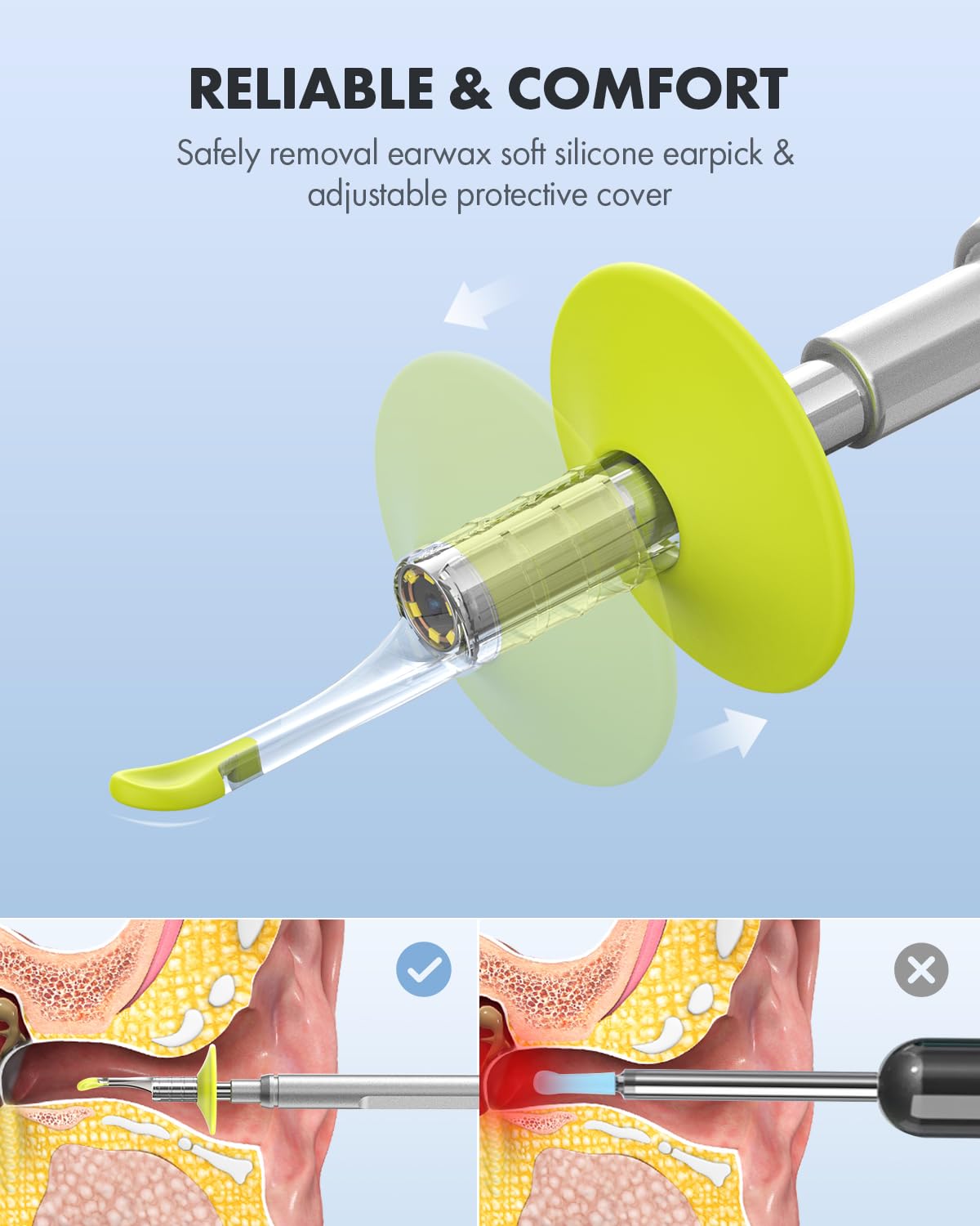Anykit Otoscope with 6 LED lights offers bright, adjustable illumination for better detail.
