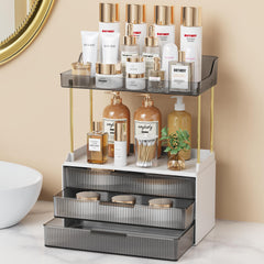 Anylady bathroom organizer with multi-layer drawers for neat vanity storage