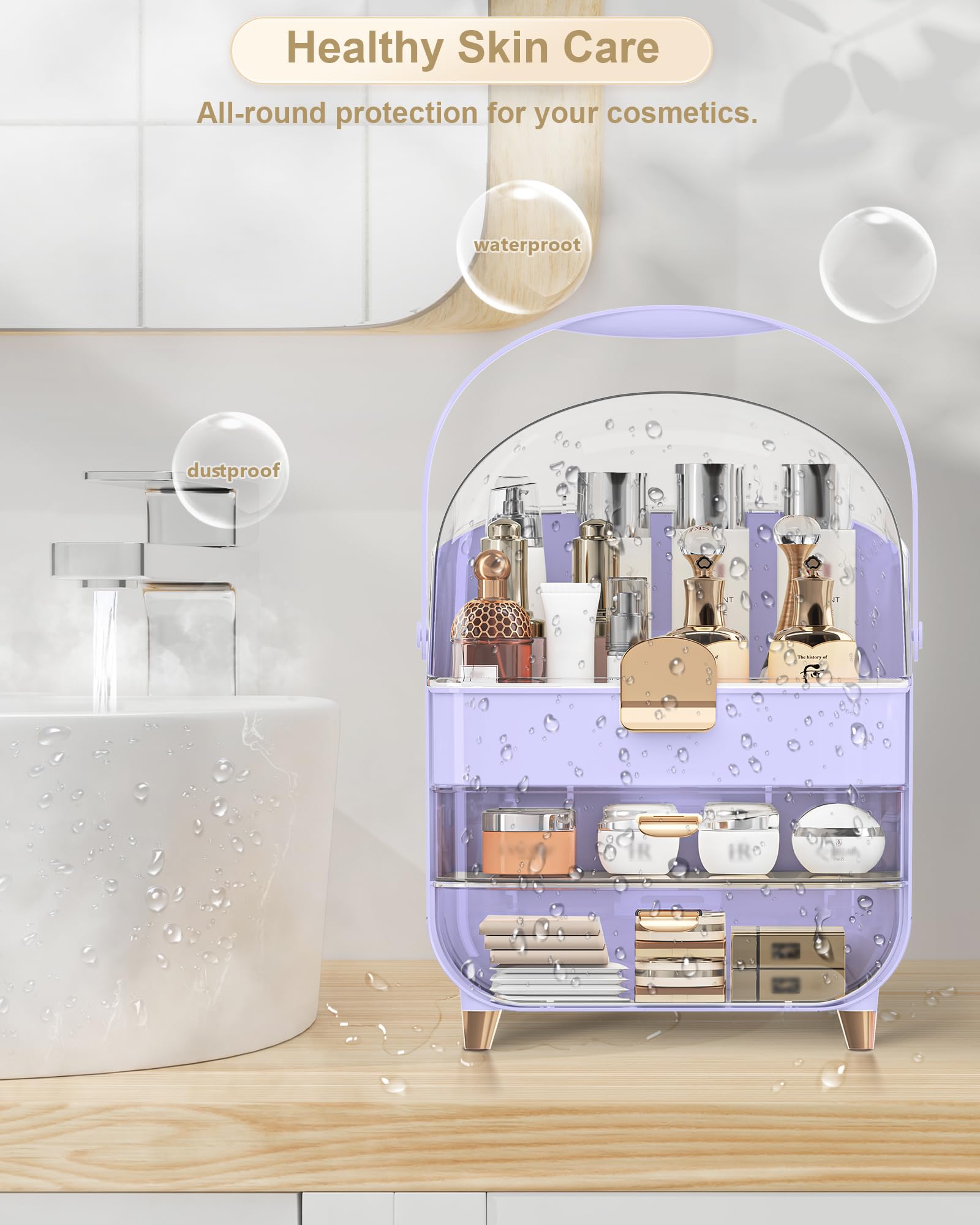 Anylady jewellery and perfume display adds stylish counter organization.