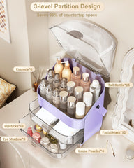 Anylady makeup brush compartment keeps tools organized and ready to use.