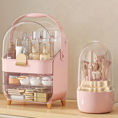 Anylady makeup organizer 3-tier pink keeps cosmetics neatly organized on vanity for quick access