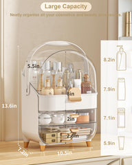 Anylady skincare holder rose gold with open drawer for quick product finding