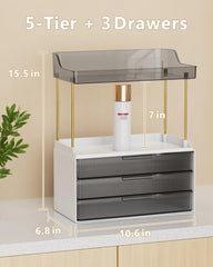 Anylady steel-frame organizer demonstrating sturdy construction for heavy makeup palettes