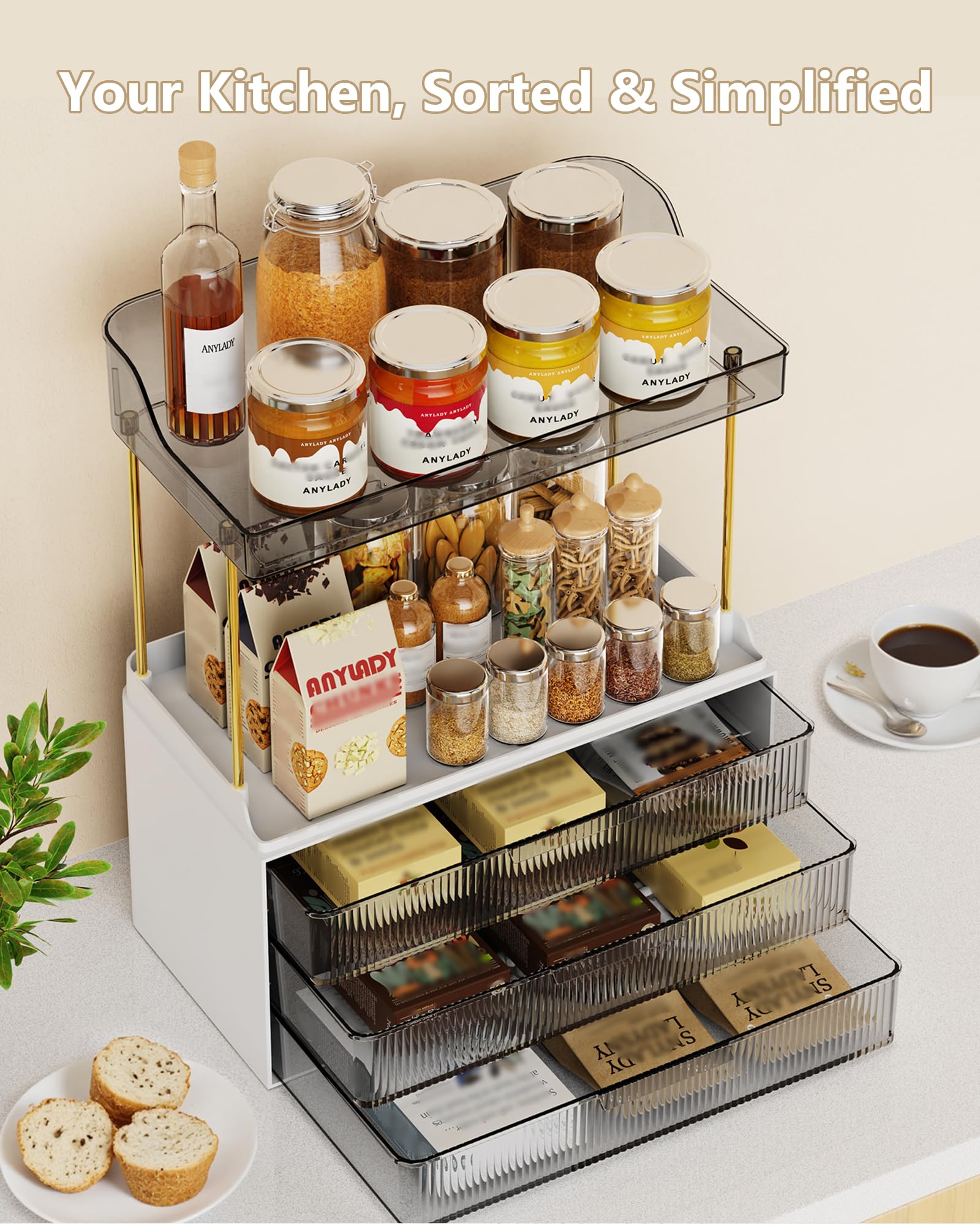 Anylady stylish storage design complements any decor while organizing essentials