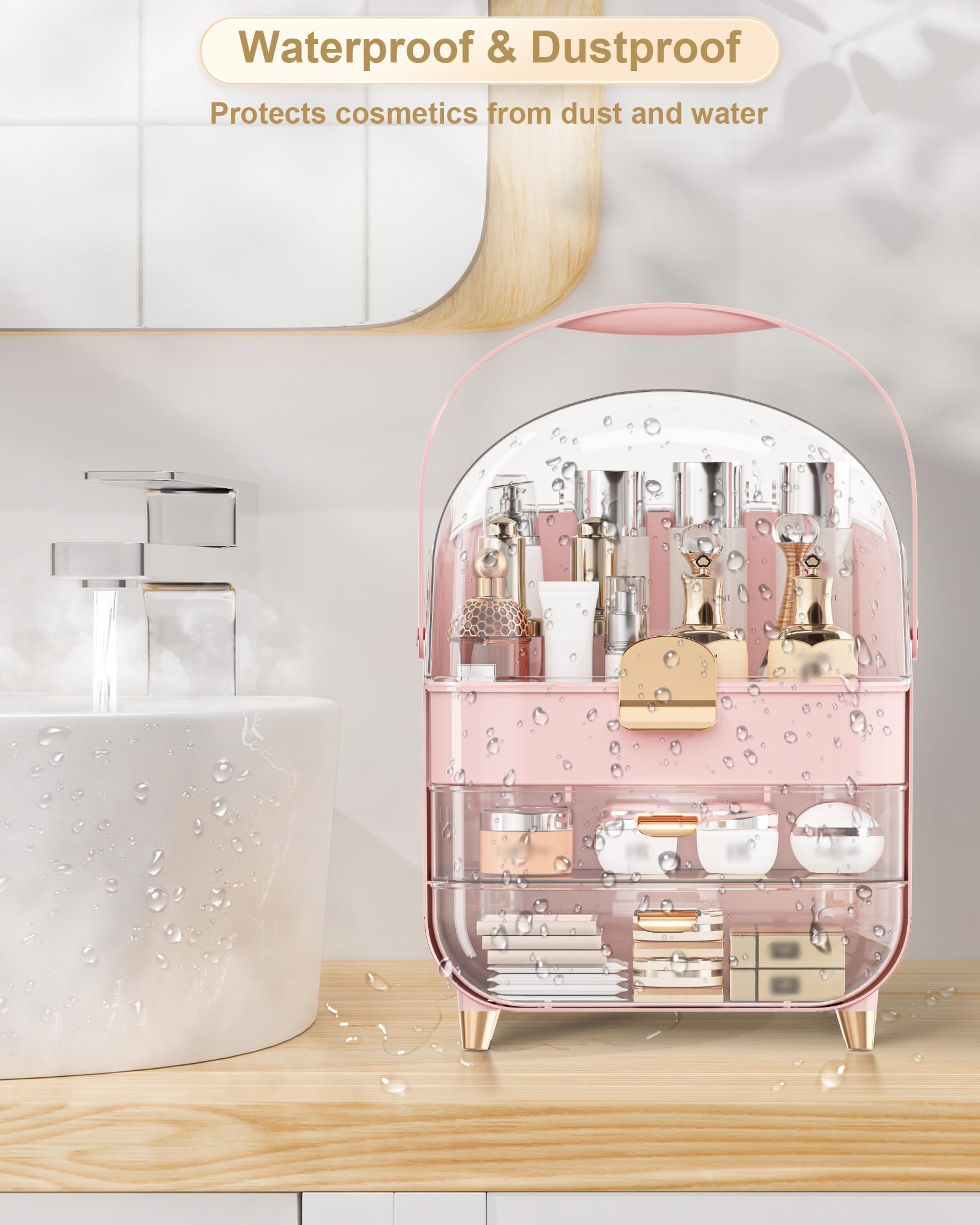 Anylady teen girl makeup storage helps keep daily essentials in reach