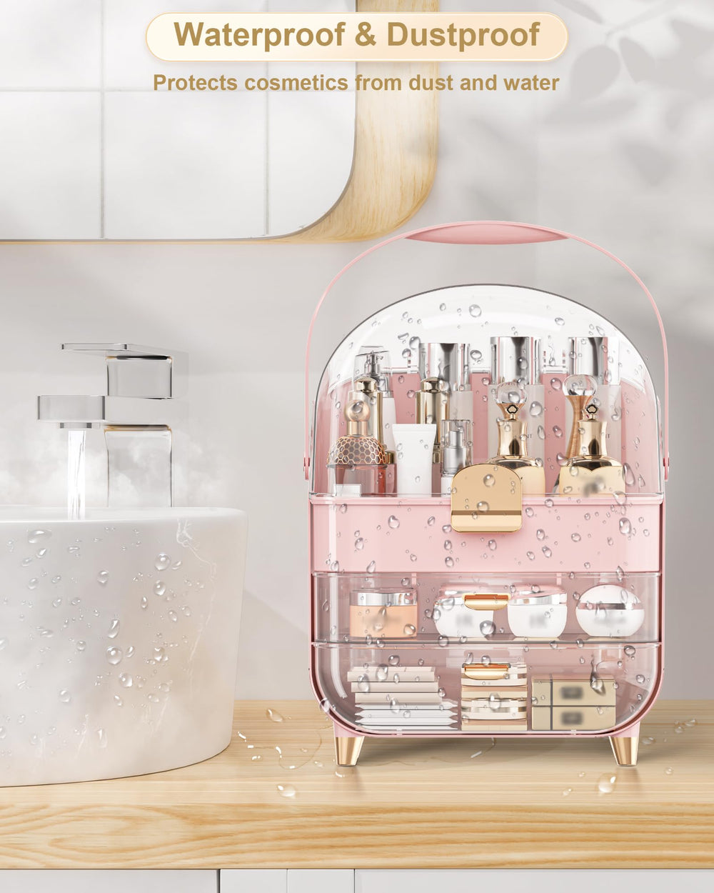 Anylady teen girl makeup storage helps keep daily essentials in reach