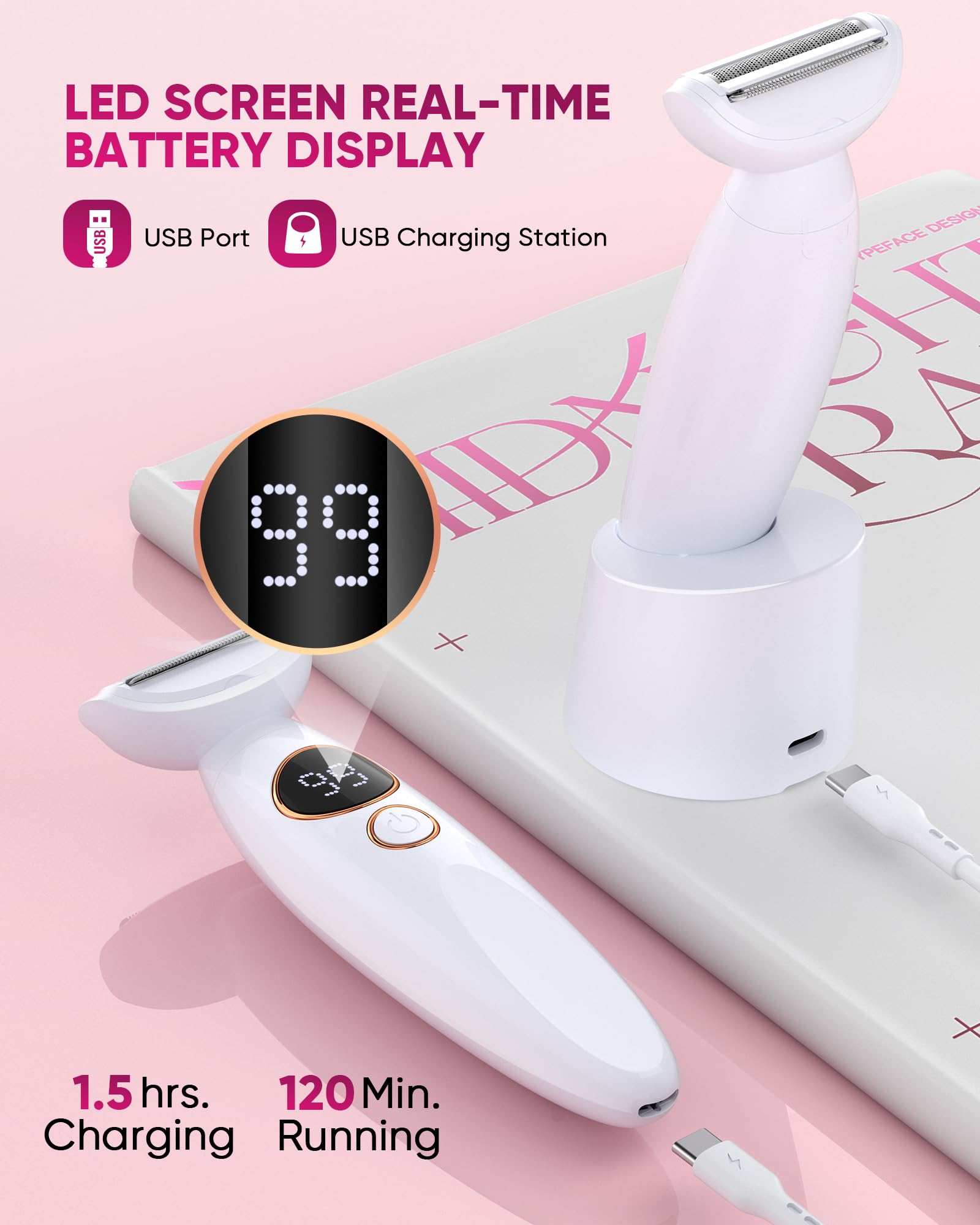 ANYLIV USB dock charging option for convenient power on the go.